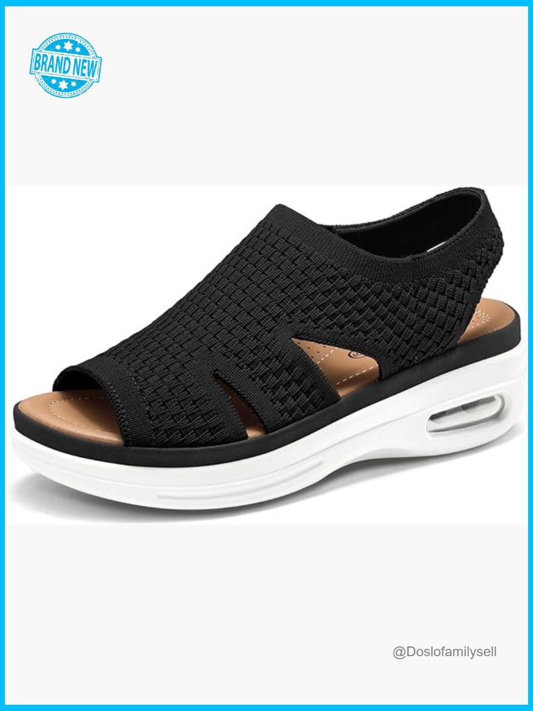 Comfortable Walking Sandals Slip On Air Cushion Platform Summer Shoes